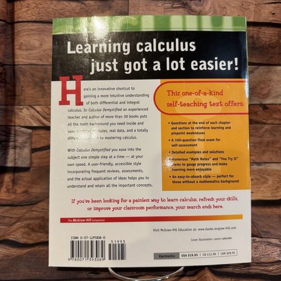 Calculus DeMYSTiFieD Self-Teaching Guide Steven Krantz Math Textbook Learn Easy - Picture 2 of 10